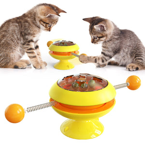 Engaging Playtime with Rotatable Cat Toys Supplies With Catnip