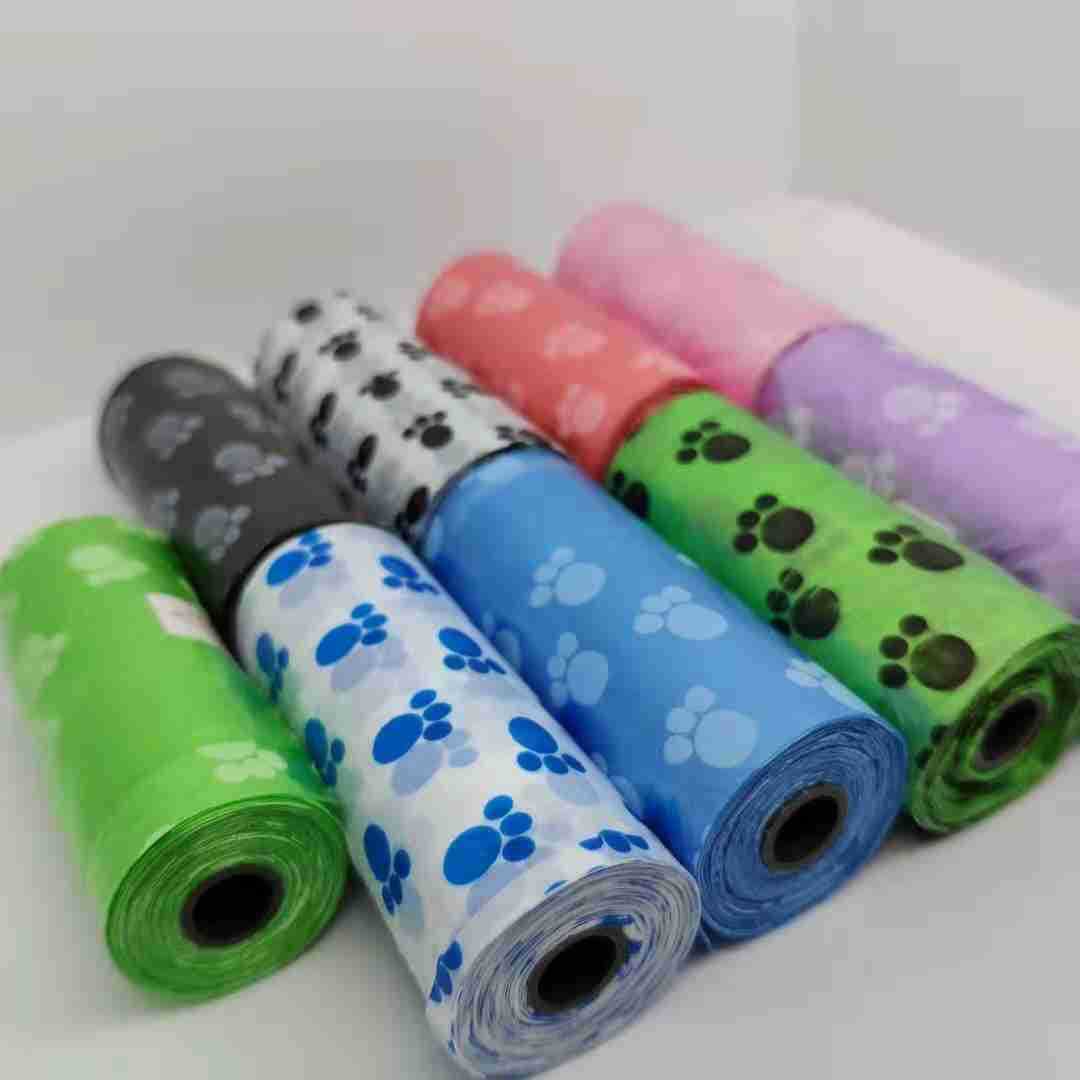 Pet Garbage Printed Footprints Folder Toilet Bag