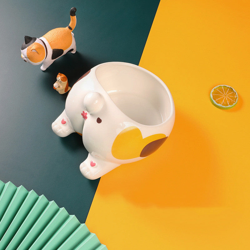 Ceramic Pet Bowl Cat Bowls Feeding Holder
