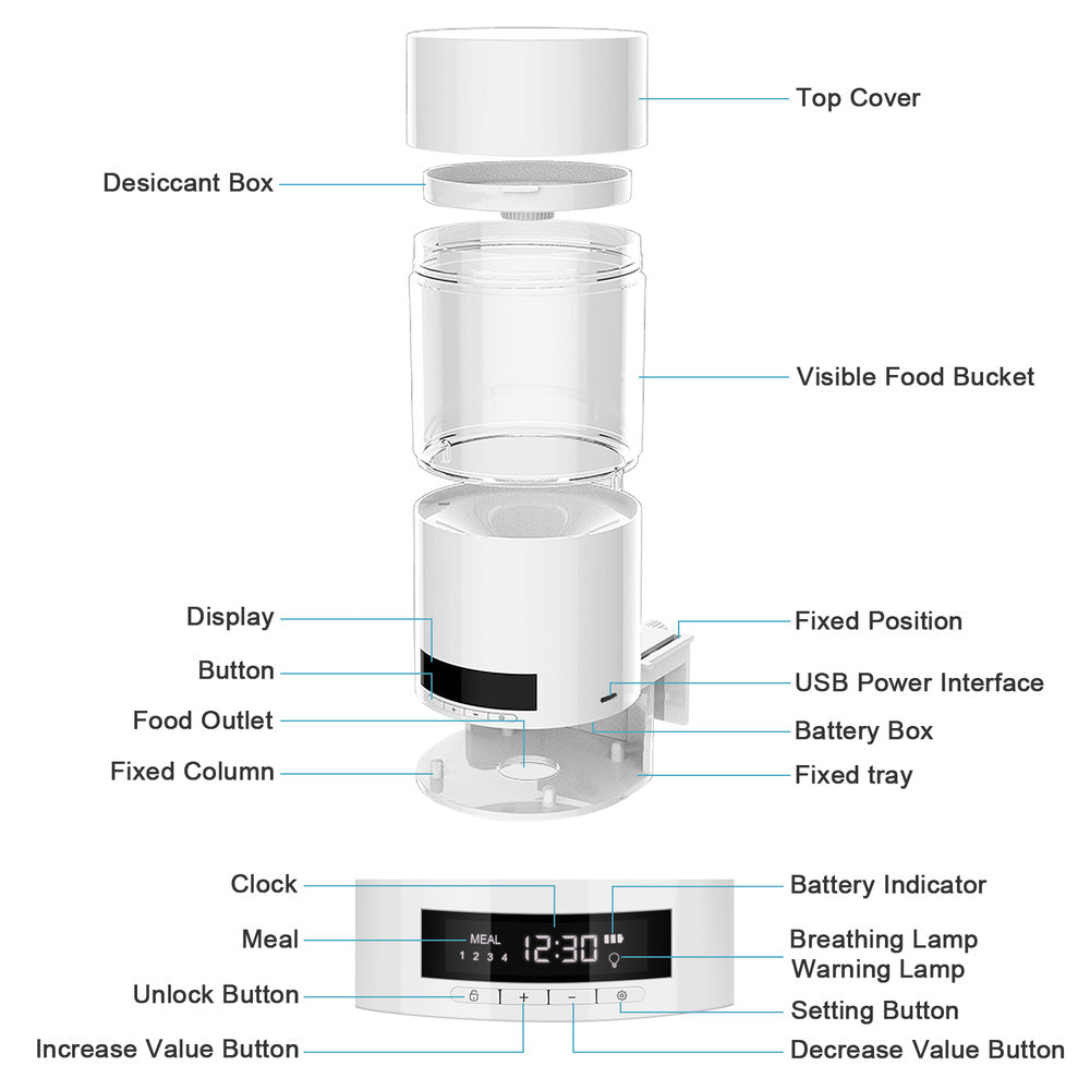 Aquarium fish tank automatic feeder