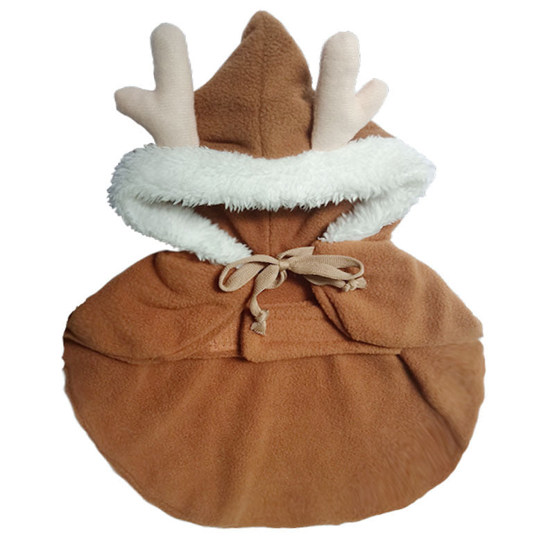 Dog Pet Christmas Cloak With Hood Clothes
