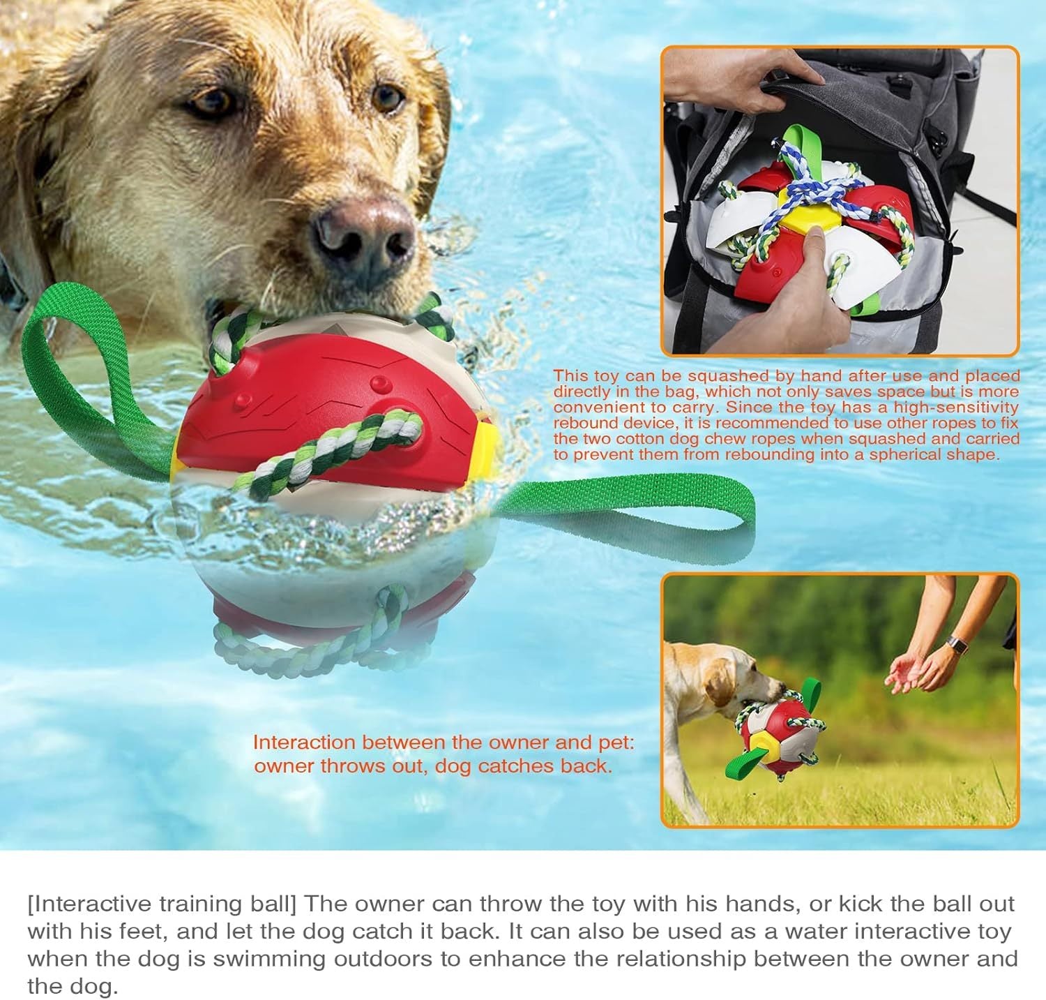 Pet Flying Saucer Ball Dog Toy