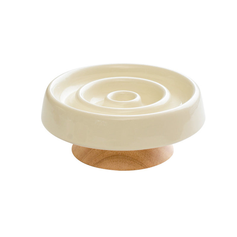 Ceramic Cat Slow Feeder Bowl Anti-Gulping Cat