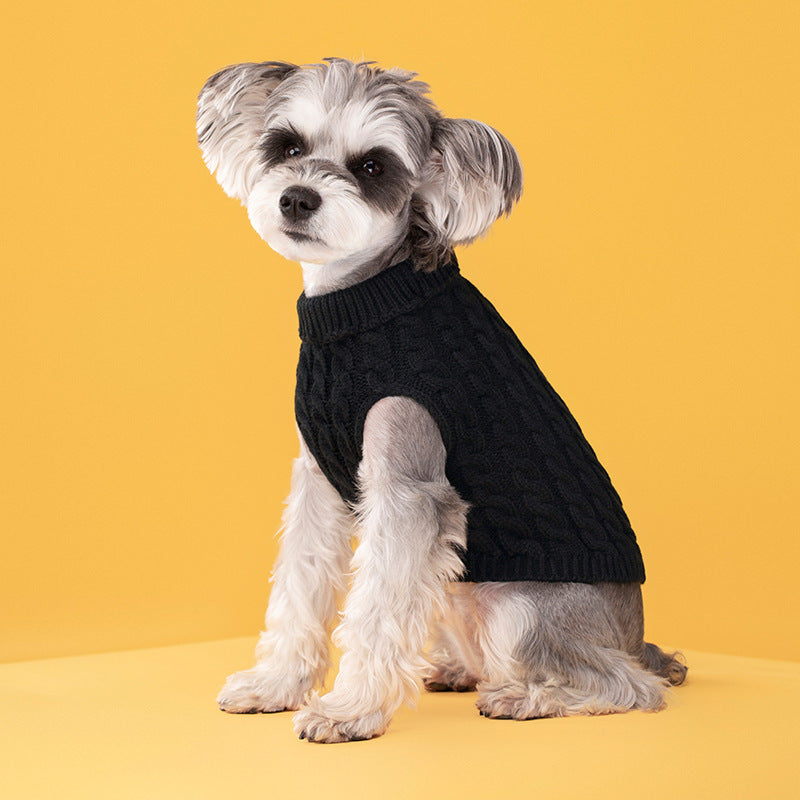 Pet Dog Cat Keep Warm Pure Color Sweater