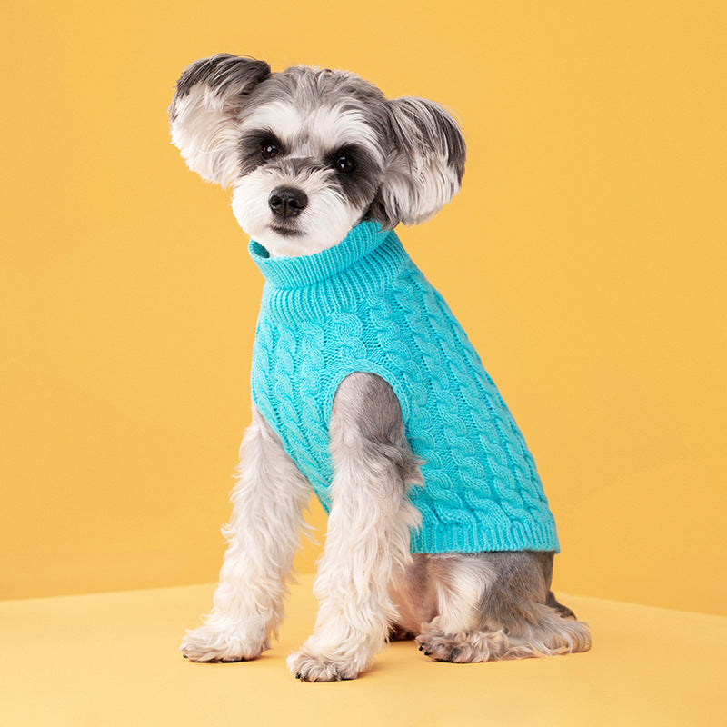 Pet Dog Cat Keep Warm Pure Color Sweater