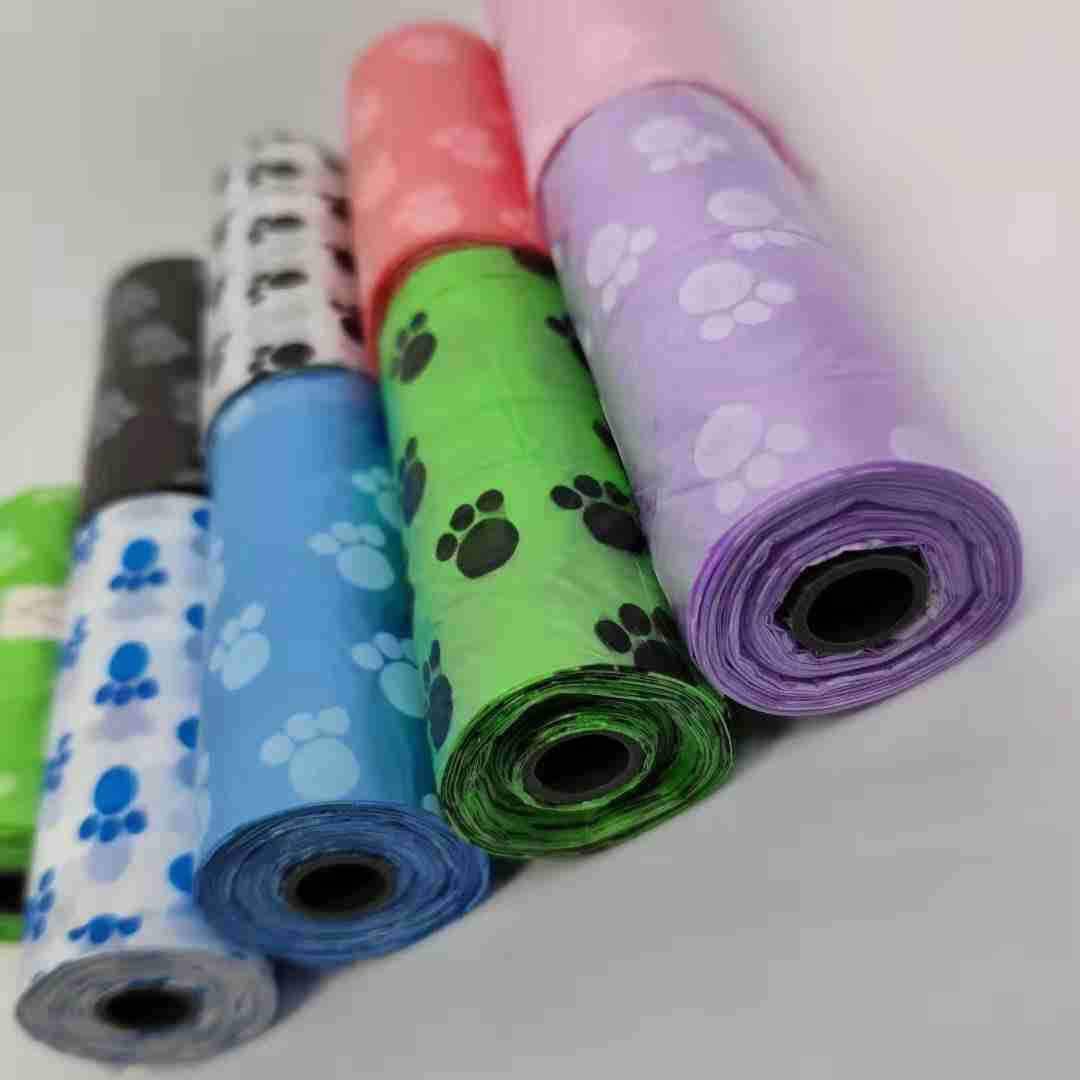 Pet Garbage Printed Footprints Folder Toilet Bag