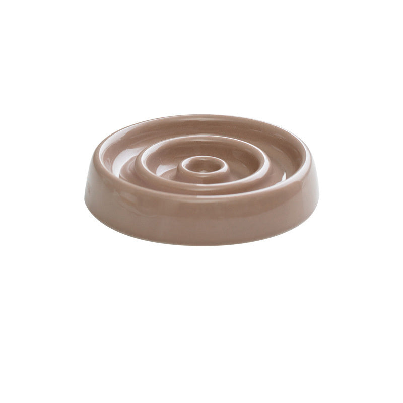 Ceramic Cat Slow Feeder Bowl Anti-Gulping Cat