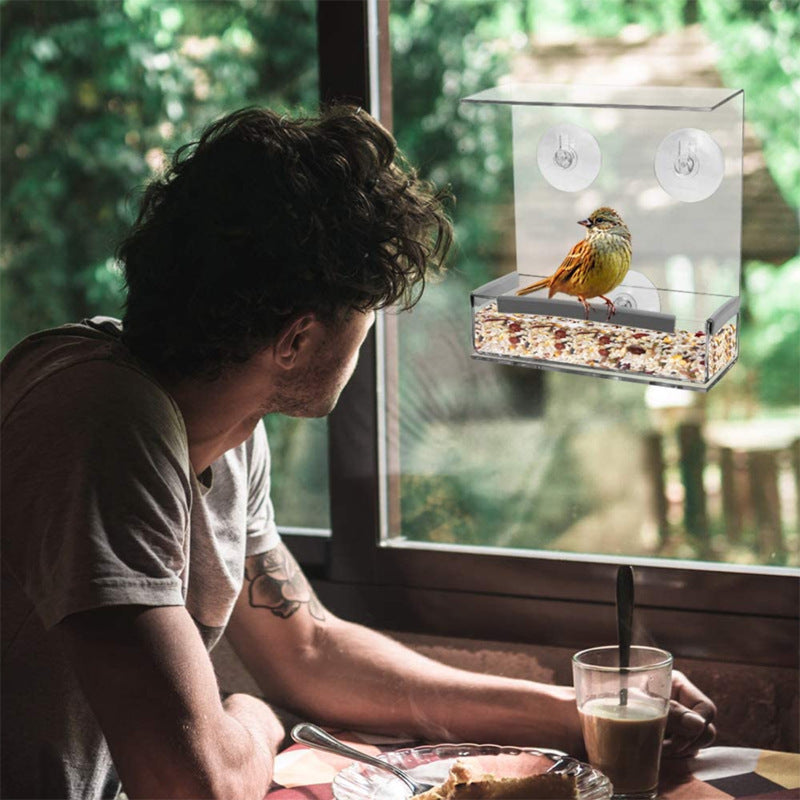 Acrylic Bird Feeder Pet Bird Cage