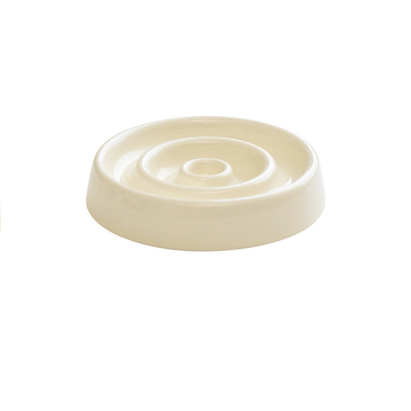 Ceramic Cat Slow Feeder Bowl Anti-Gulping Cat