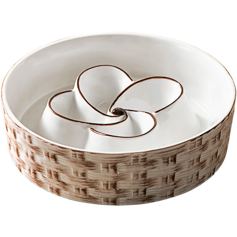 Ceramic Slow Feeder Dog Bowl