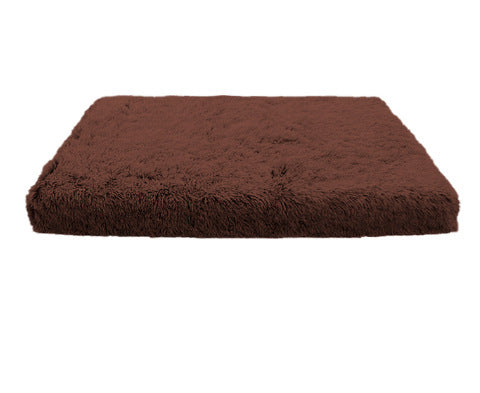 Plush Square Pet Bed Wave Memory