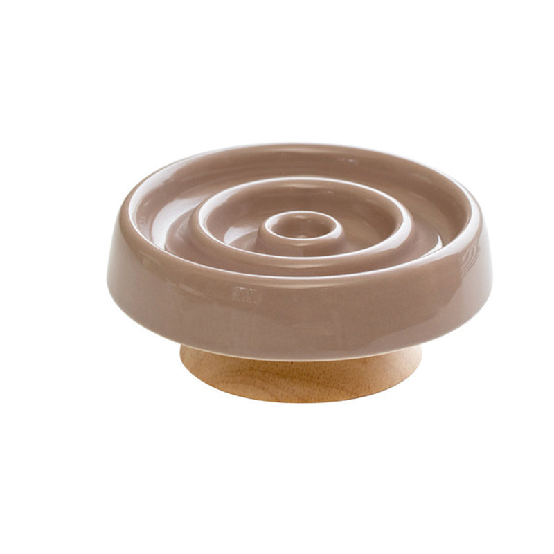 Ceramic Cat Slow Feeder Bowl Anti-Gulping Cat