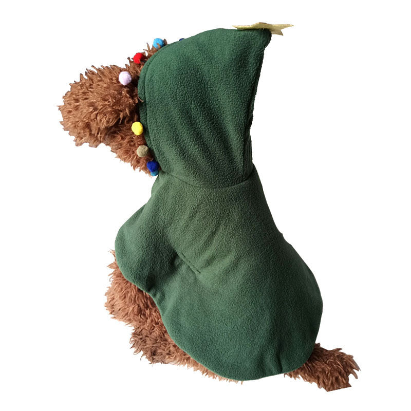 Dog Pet Christmas Cloak With Hood Clothes