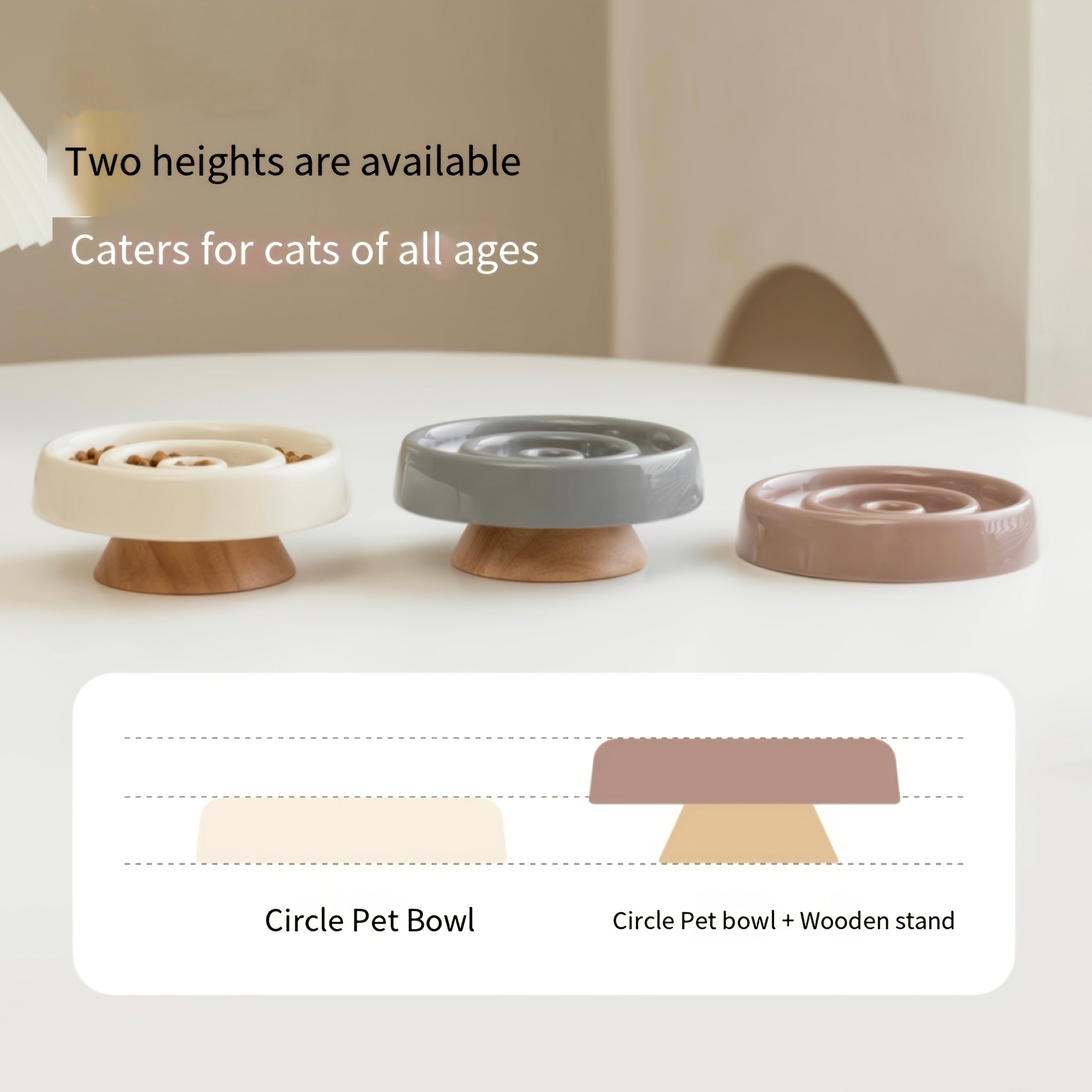 Ceramic Cat Slow Feeder Bowl Anti-Gulping Cat
