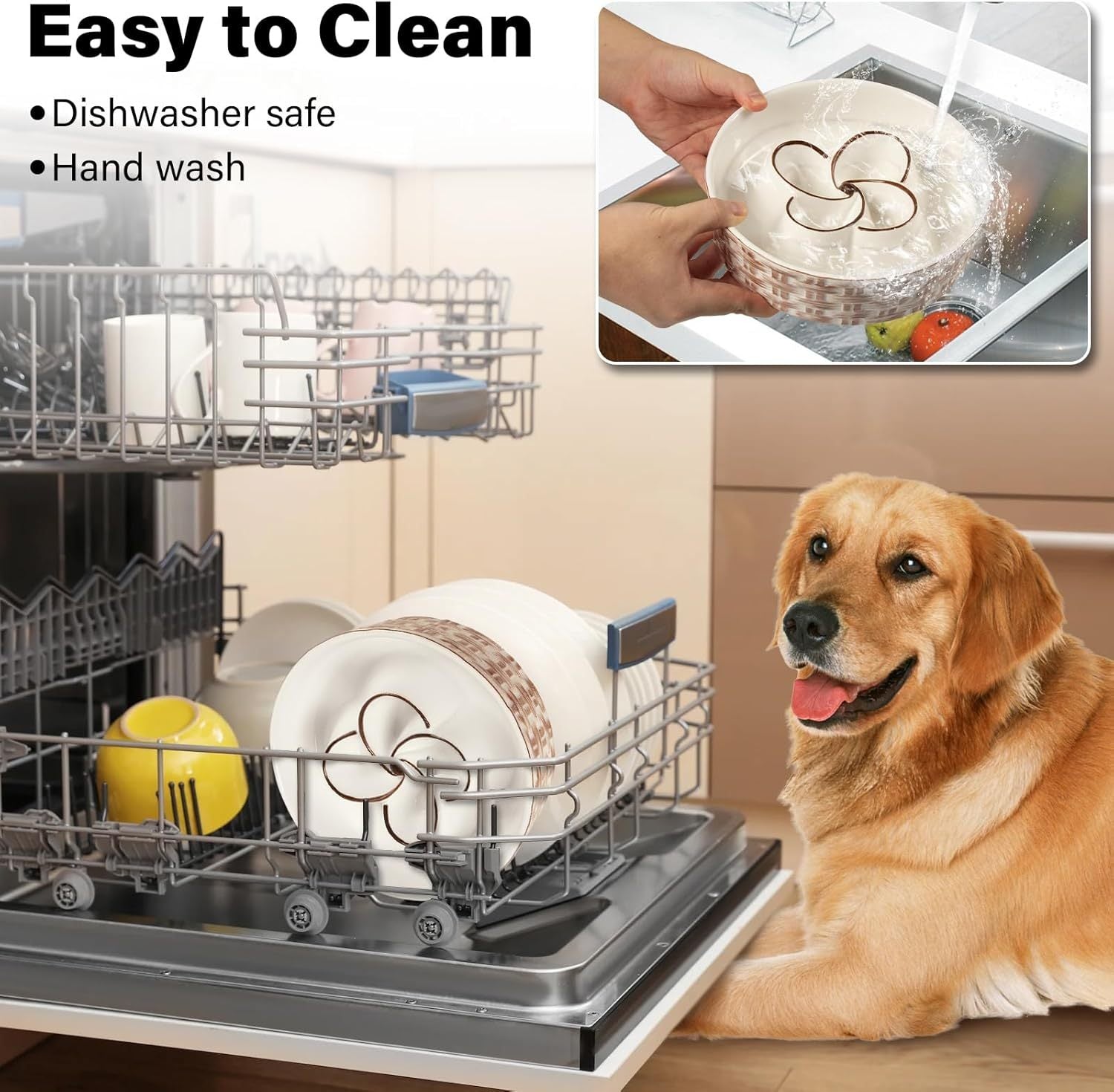 Ceramic Slow Feeder Dog Bowl
