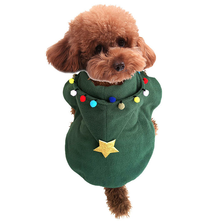Dog Pet Christmas Cloak With Hood Clothes
