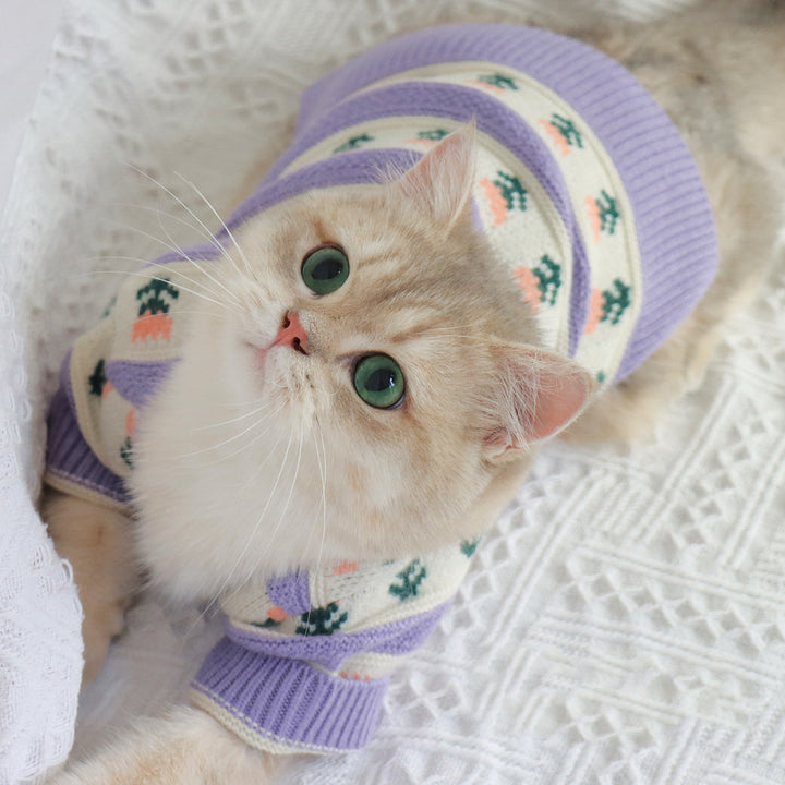 Cat Autumn And Winter Knitted Clothes