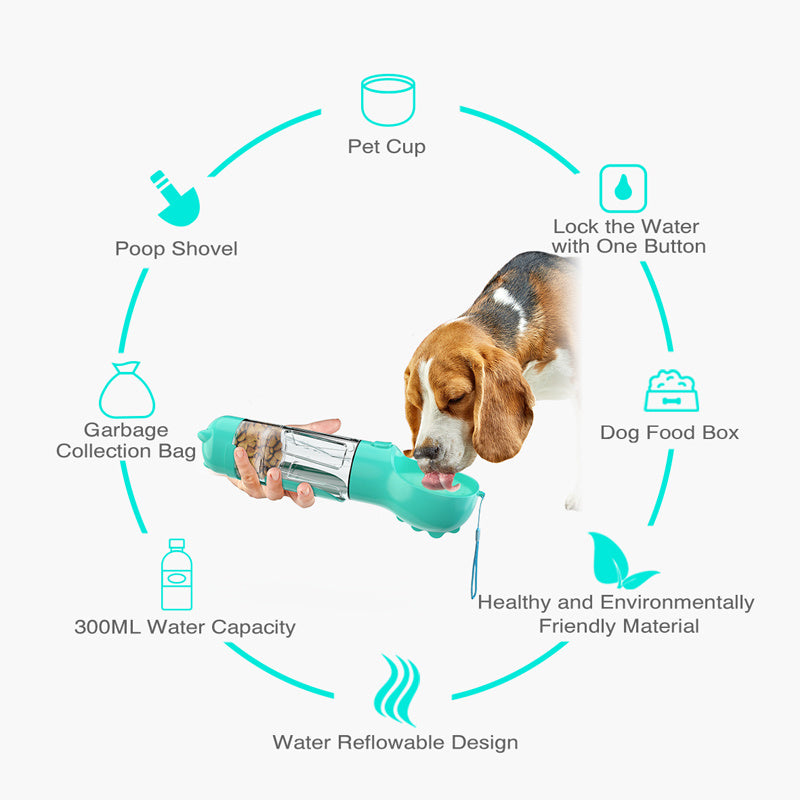 Outdoor Travel 3 In 1 Dog Water Bottle