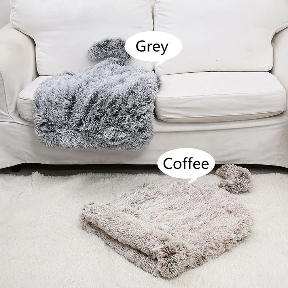 Plush Bag Cat Hideout House Winter Warm Mat