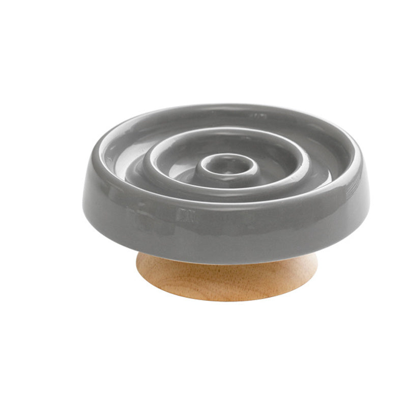 Ceramic Cat Slow Feeder Bowl Anti-Gulping Cat