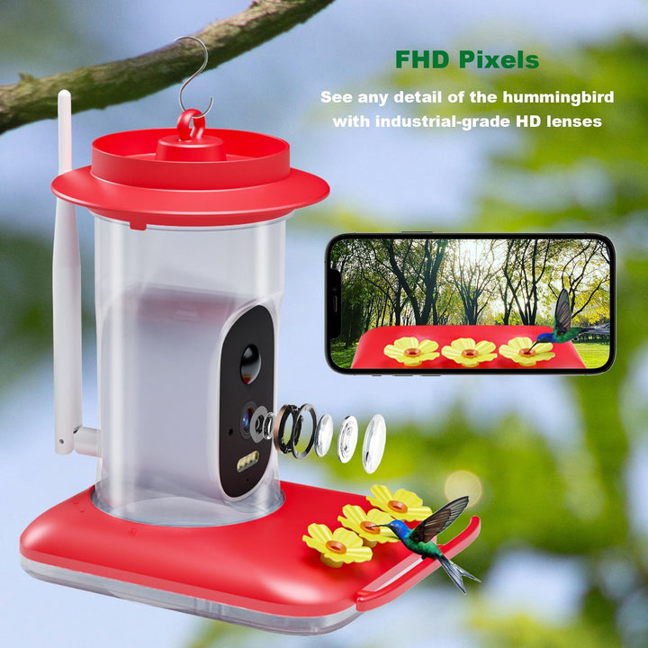 Intelligent Visual Hummingbird Water Feeder